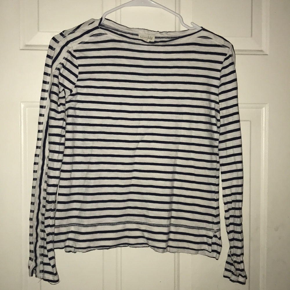 Black and white striped Top